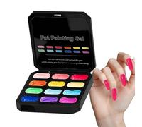 Échantillon de vernis à ongles - Pâte à dessin créative, décoration avec effet essuyant, fournitures professionnelles, accessoires d'ongles à la mode, boîte cosmétique portable | pour salon
