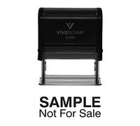 échantillon pas pour vente auto-encreur Tampon en caoutchouc X-Large - 7/8" x 2-1/4" noir