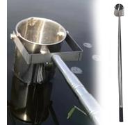 Échantillonneur D'eau Rétractable Avec Tige D'échantillonnage de Liquide À Rotation Verticale et Godet Gradué Amovible for La Surveillance Environnementale(A,1000ml 0.65-1.5m/2.1-4.9ft)