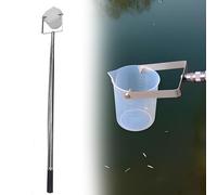 Échantillonneur D'eaux Usées, Collecteur Télescopique en Acier Inoxydable, Équipé D'un Seau D'échantillonnage en PVC, for L'analyse de La Qualité de L'eau des Rivières(1000ml 1.2-5m/4-16.4ft)