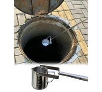 Échantillonneur Gobelet Échantillonneur D'eau en Acier avec Perche Télescopique, Réservoir D'extraction de Liquide Marin pour Bassin Fluvial, Détection(Cap:1000ML,1.43-6m(4.7-19.7ft))