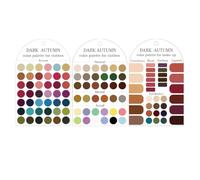 Échantillons d'analyse des couleurs complets 12 saisons | Guide de palette de couleurs assorties pour l'été, l'hiver, la récolte, le style de tenue, le maquillage