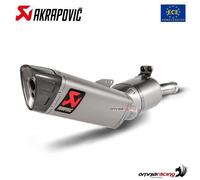Silencieux arrière en titane en ligne Akrapovic, argent