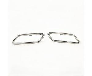 Échappement Arrière pour mercedes C-Class W206 pour gauche | ABS , finition chrome argent, protection pour usure, fitment pour gauche W206, installation rapide(Left Silver)