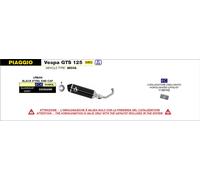 Échappement ARROW DARK URBAN pour Piaggio Vespa GTS 125 i.e. année modèle 2021-
