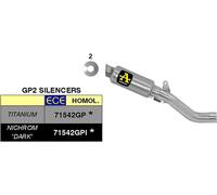 Échappement ARROW gp2 Slip-On pour Aprilia RSV 4 RR RF