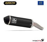 Arrow Urban Aluminium Dark With Dark End Cap Yamaha X-max 300 / Tricity 300 ´21-22 Homologated Muffler Argenté Homologated