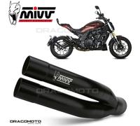 Mivv Double Gun Benelli 502c 2019-24 E.005.ldgb Homologated Slip On Muffler Argenté Homologated