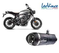 Leovince Lv One Evo Black Edition Yamaha Ref:14251ekb Stainless Steel&carbon Slash Cut Homologated Full Line System Argenté Homologated
