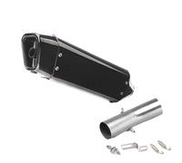 Échappement complet Pour Ninja Pour ZX6R Pour ZX-6RR 2009-2026 Moto Sans Lacet Ligne D'échappement Tuyau Central Silencieux(Black)