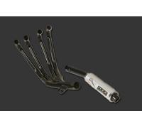 ECHAPPEMENT COMPLÉTE HOMOLOGUÉE MSR SILENCIEUX MOTO VINTAGE SUZUKI GSX 750 R 1989/91 4/1 DROIT ROUNDCIL RAICA