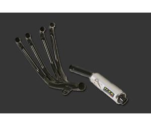ECHAPPEMENT COMPLÉTE HOMOLOGUÉE MSR SILENCIEUX MOTO VINTAGE YAMAHA FJ 1100 1984/85 4/1 DROIT ROUNDCIL RAICA