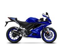 Leovince Lv One Evo Black Edition Yamaha Mt-125 Abs 2025/xsr 125 Abs 2025/yzf-r 125 Abs 2025 Not Homologated Full Line System Argenté Not Homologated