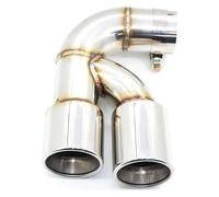 echappement connecteur Pour BM&W Pour 118i Pour F20 Pour F21 1 Pièce Silencieux Voiture Buse 63 Mm Embout D'échappement Double Acier Inoxydable(Silver 120i)