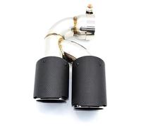 echappement connecteur Pour BM&W Pour Série 1 F20 118i 120i 116i Embout D'échappement Double Acier Inoxydable(118i Silver)