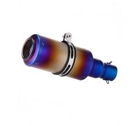 Échappement de Moto pour échappement de Modification pour Moto pour Accessoires tuyaux en Acier Inoxydable Forme Grenade(1pcs Half Blue)
