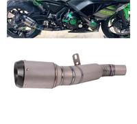 Échappement de Moto Silencieux D'échappement Moto en Alliage De Titane pour Kawasaki ZX-6R ZX6R 636, Intermédiaire Modifié Fibre Carbone(Nero)