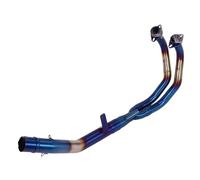 Échappement D'échappement Moto À Enfiler Modifié pour CBR500 pour CB500X pour CB500F pour CBR500R pour CBR 500 2013-2022 Tuyau Liaison De Tube Central Avant D'échappement Tuyaux(Bleu)