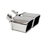Echappement Embout De Silencieux Universel À Double Sortie Carré En Acier Inoxydable Pour Tuyau D'échappement Voiture De 38 À 70 Mm Silencieux(Innet 60mm B)