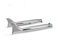 Échappement en queue de poisson rétro argenté pour moto, pour Ural K750 M1 M72 R71 R12 Dnepr Échappement avant pour tuyau(Left and-right)