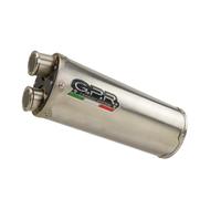 Gpr Exclusive Dual Inox Cf Moto 700 Mt 23-24 Homologated Slip On Muffler Argenté Homologated