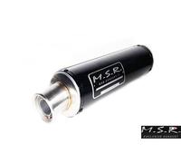 ECHAPPEMENT HOMOLOGUÉE MSR BMW G 650 GS - SERTAO 2010 2011 2012 2013 2014 2015 2016 CLASSIC ROND ACIER INOXYDABLE BLACK GLOSSY FIN DE SÉRIE
