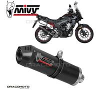 MIVV – Silencieux Slip-On Oval H.084.L3C – Honda CB 500 X 2021-2024 – Argenté homologué