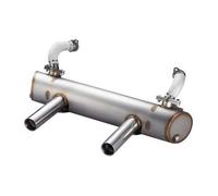 Échappement Inox Vintage Speed Hi Performance double sortie sans réchauffeur pour VOLKSWAGEN Coccinelle et Karmann-Ghia avec moteur type 1 (1300-1600cc)