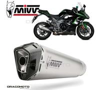MIVV Silencieux d'échappement DELTA RACE K.054.LDRX Acier-carbone Kawasaki Ninja 1000 SX 2020-2023