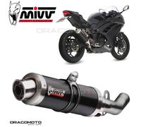 Pot D'Echappament MIVV GP Noir Inox Noir kat pour KAWASAKI Z 300 2015 > 2016