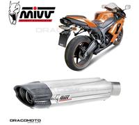 MIVV Silencieux Suono Kawasaki ZX-6R 2007-2008 UK.019.L7 Slip-on sous-selle Homologué Argenté