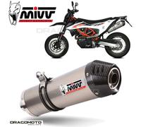 MIVV Silencieux Slip-on Oval KTM 690 SMC R 2020-23 KT.023.LNC Argenté Homologué