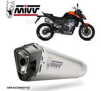 Mivv Delta Race Ktm 790 Duke 2018-20/890 Duke 2020-23 Kt.020.ldrx Homologated Slip On Muffler Argenté Homologated