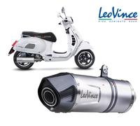 Leovince Lv One Evo Vespa Gts 300 Hpe/super/sei Giorni 19-20 Ref:14316e Stainless Steel&carbon Homologated Muffler Argenté Homologated