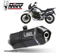 MIVV Silencieux d'échappement SPEED EDGE M.013.LRB Noir pour MOTO GUZZI V85 TT (2019-2024)
