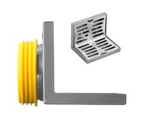 Échappement Mural En Forme De L En Acier Inoxydable 304 - Adaptateur De | Tuyau Pour Les Charges, Sortie D'eau À 90 Degrés, Ouverture De Drainage Antirouille, Raccord Latéral Compact | Conne