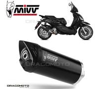 Pot D'echappement Mivv Mover Acier Noir Piaggio Beverly 300 2010 > 2020