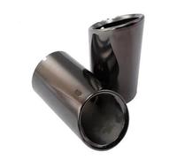 Échappement Pointu Embouts D'échappement Pour Voiture 2 Pièces/ensemble Pour VW Pour Polo Pour Golf 6 Pour Jetta MK6 1.4T 7 MK7 Pour Bora Queue Voiture Silencieux(Black)