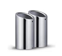 Échappement Pointu Pour A1 A3 A4 pour TT 2009-2015 2 pièces/ensemble embouts silencieux d'échappement voiture en acier inoxydable chromé Queue Voiture Silencieux(Silver-9.5cm)