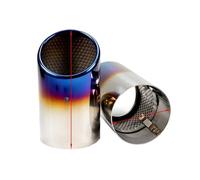 Échappement Pointu Pour A1 A3 A4 pour TT 2009-2015 2 pièces/ensemble embouts silencieux d'échappement voiture en acier inoxydable chromé Queue Voiture Silencieux(ToastedBlue-7cm)