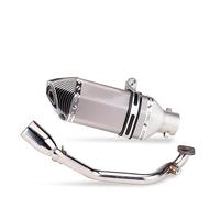 Échappement Silencieux Scooter Scooter Échappement Course Noir POUR S&-ym POUR K&ymco 125 Kymco125 POUR Gy6 125cc 150cc Échappement Court 152qmi 157qmj Moteur Tuyau déchappement ( Color : TYPE-F )