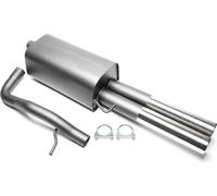 Echappement sport 2x76mm rond à collerette avec ABE pour Audi A4 berline Avant 8D B5