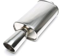 Échappement sport en acier inoxydable 100mm rond biseauté avec absorbeur universel
