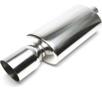 Échappement sport en acier inoxydable 110 / 115mm ovale oblique avec absorbeur universel