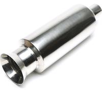 Échappement sport en acier inoxydable 125 / 100 / 45mm rond lisse Silencer dans le tuyau final universel