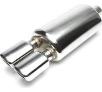 Échappement sport en acier inoxydable 2x 86x70mm carré incliné + absorbeur universel