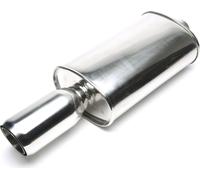 Échappement sport en acier inoxydable 90 / 75mm rond biseauté avec absorbeur universel