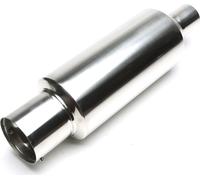 Échappement sport en acier inoxydable Silencieux 100/50mm rond pointu avec absorbeur universel
