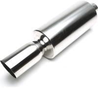 Échappement sport en acier inoxydable Silencieux 100mm rond tranchant absorbeur universel
