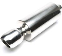 Échappement sport en acier inoxydable Silencieux 110mm ovale biseauté + absorbeur universel